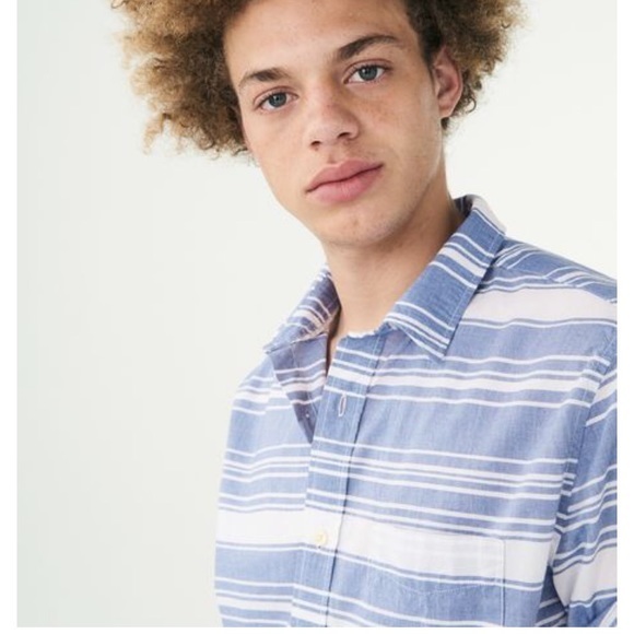 Mens Aeropostale S/S Stripe Woven Shirt Sz XXL NWT - Picture 3 of 3